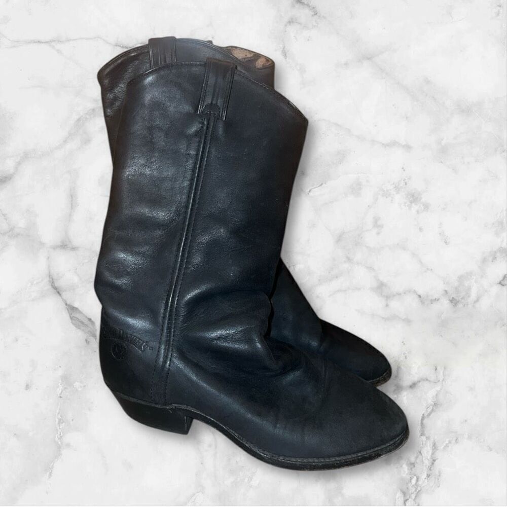✨Jack Daniel’s Black  Western Leather Sz 8 Boots✨